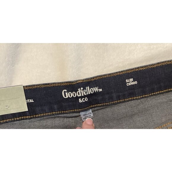 Men's Comfort Wear Slim Fit Jeans Goodfellow and Co Blue 36 x 32 NWT - Picture 3 of 9